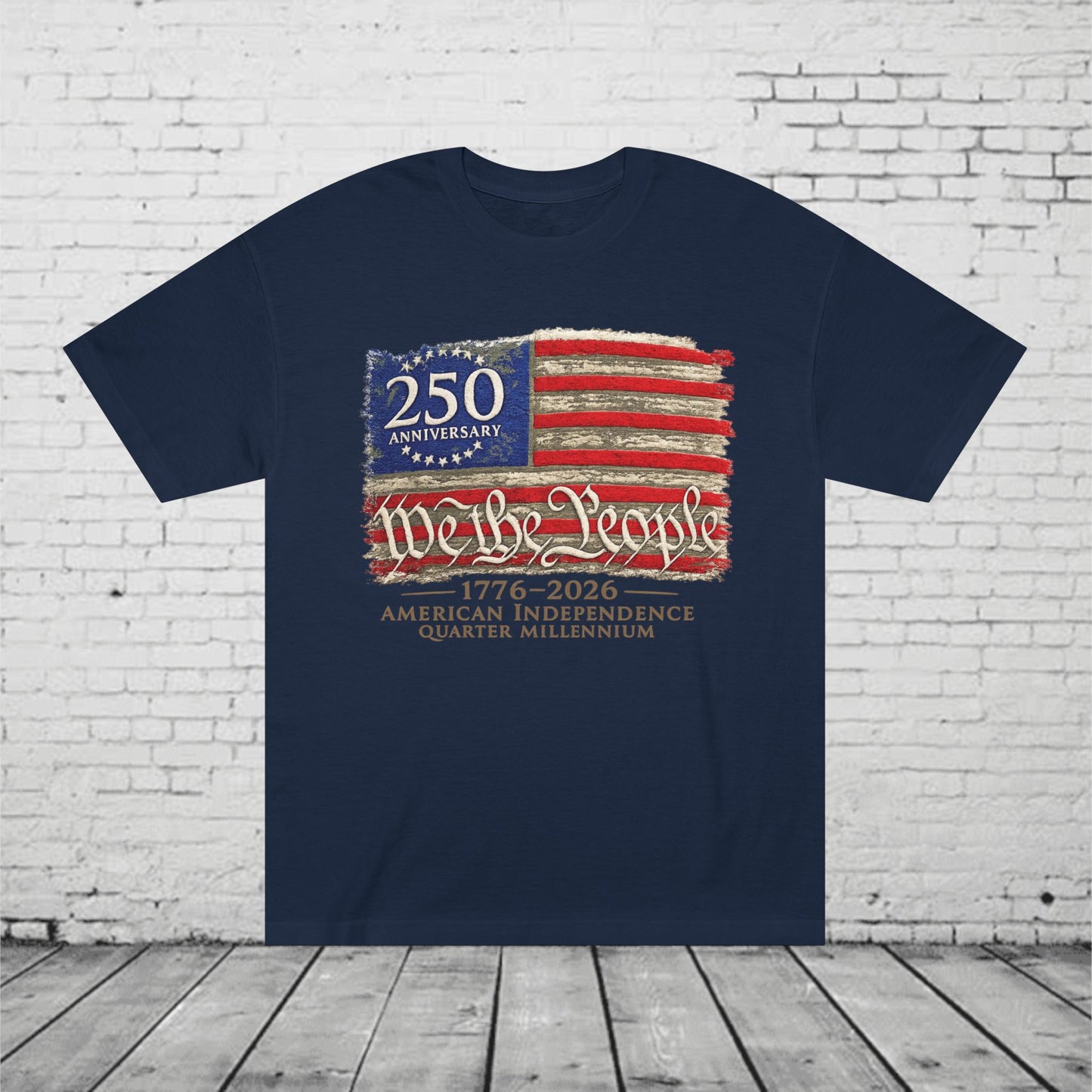 America 250 Patriotic Flag T-Shirt | USA 250th Anniversary 1776–2026 Independence Day Tee