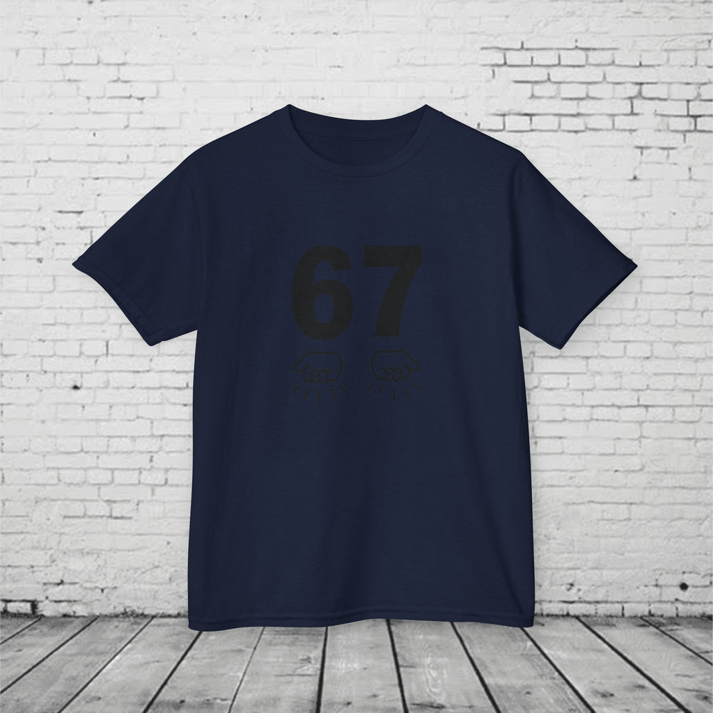 6 7 Kids T-Shirt Meme | Viral 67 Trend Hand Motion Graphic | Funny Youth Streetwear Tee | Slang Shirt for Boys & Girls