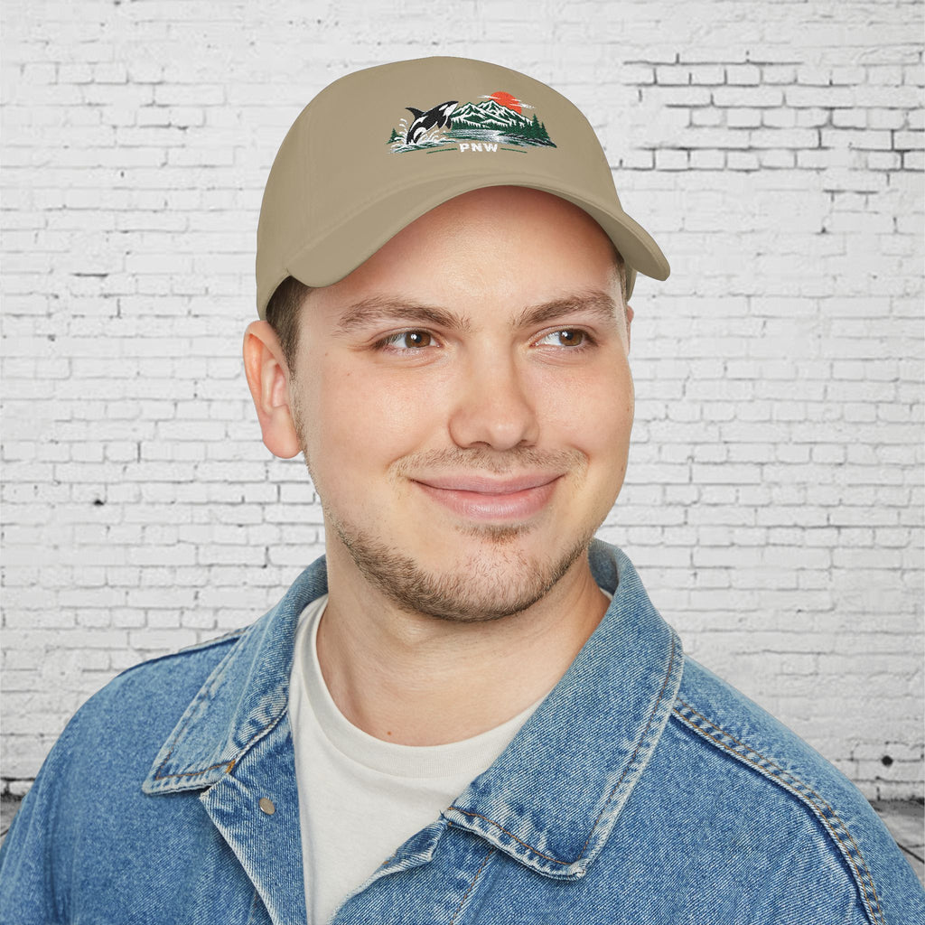 PNW Breaching Orca Embroidered Low Profile Cap – Pacific Northwest Mountain & Ocean Hat