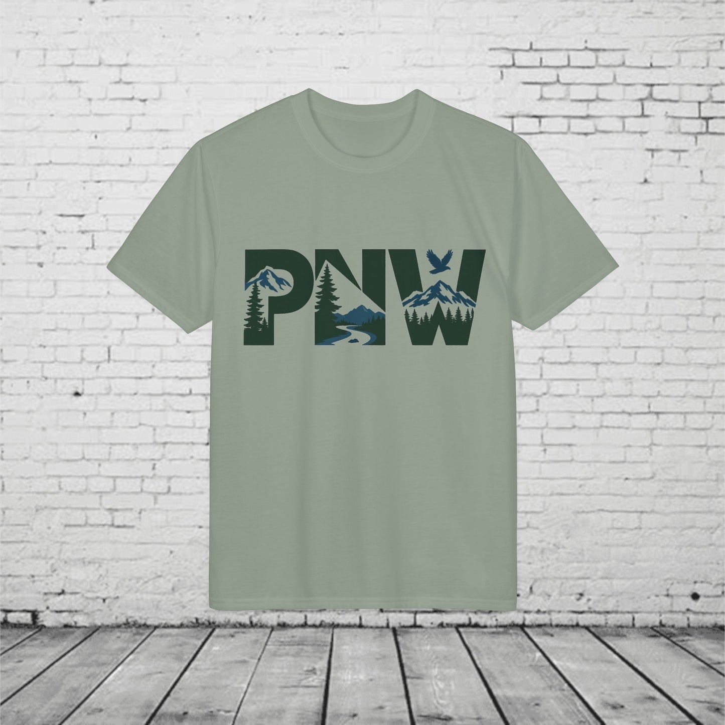 PNW Performance T-Shirt | Pacific Northwest Mountain & Evergreen Moisture-Wicking Athletic Tee
