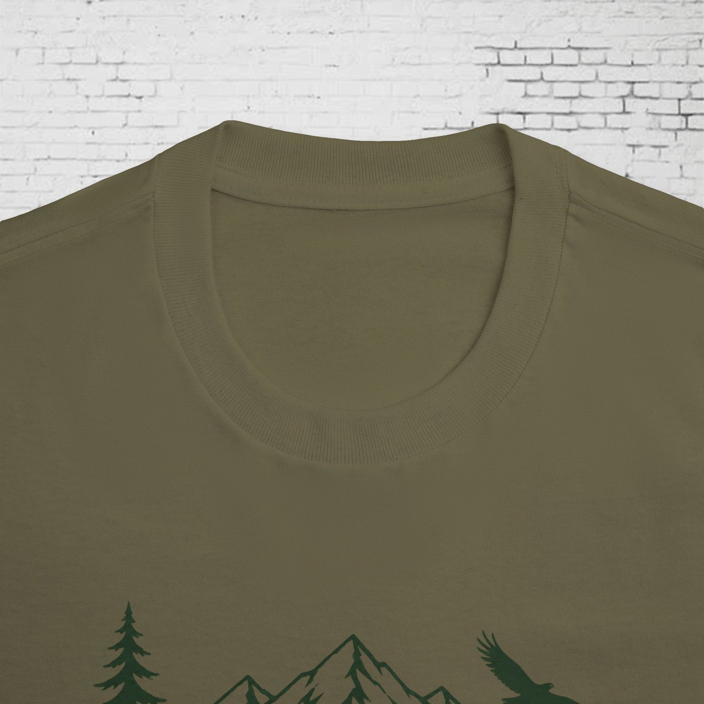 PNW Forest Badge T-Shirt | Pacific Northwest Mountain, Pine Tree & Salmon Graphic Tee