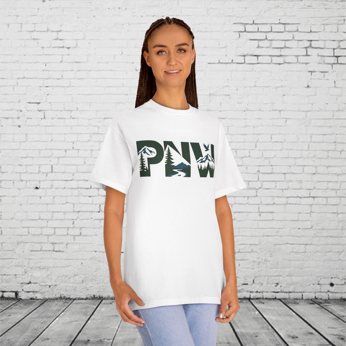 PNW T-Shirt | Pacific Northwest Nature Graphic Tee | Mountain Forest Outdoor Shirt