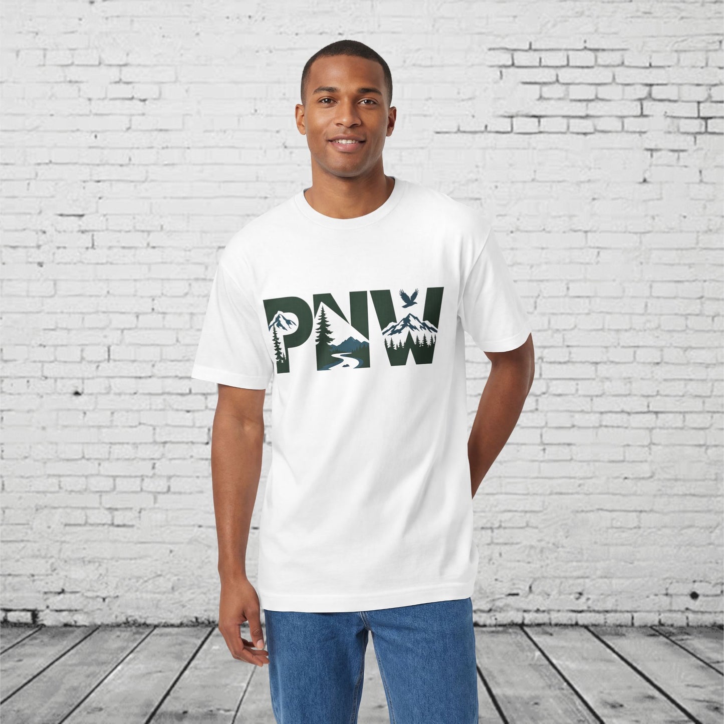 PNW T-Shirt | Pacific Northwest Nature Graphic Tee | Mountain Forest Outdoor Shirt