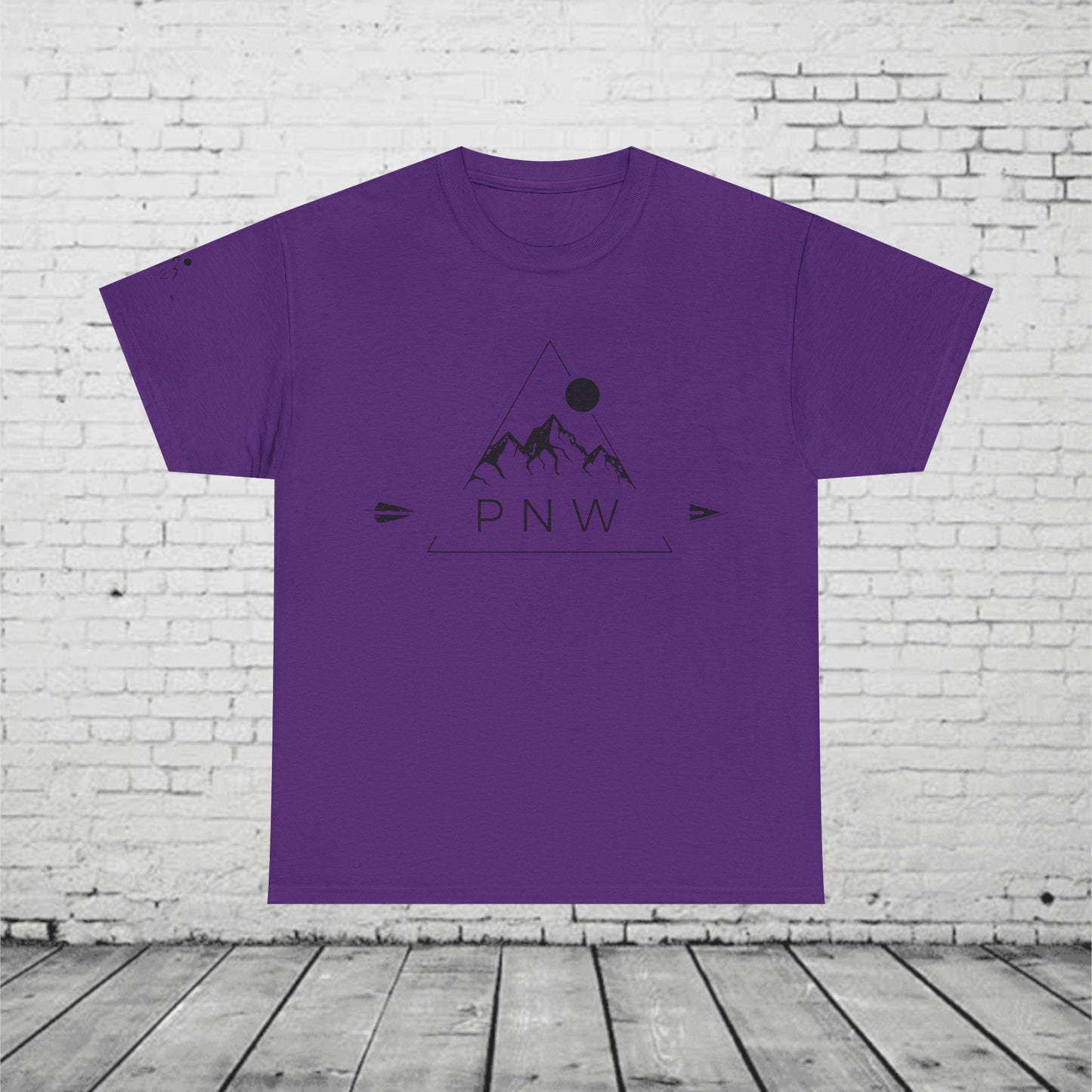PNW Triangle Mountain T-Shirt - Minimalist Pacific Northwest Outdoor Graphic Tee