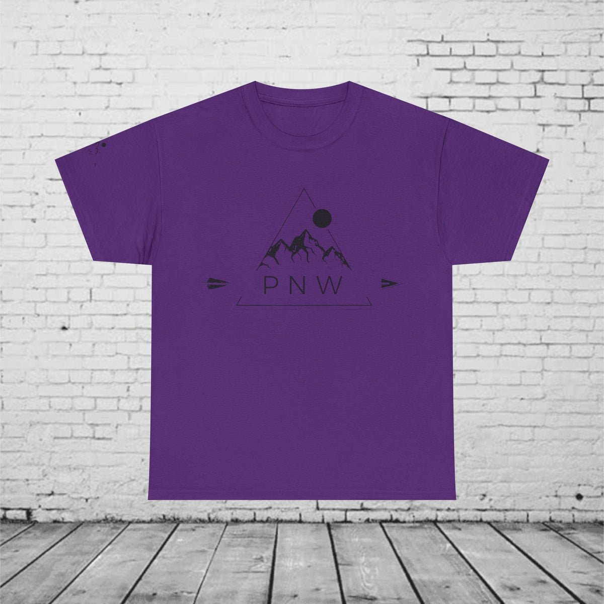 PNW Triangle Mountain T-Shirt - Minimalist Pacific Northwest Outdoor Graphic Tee