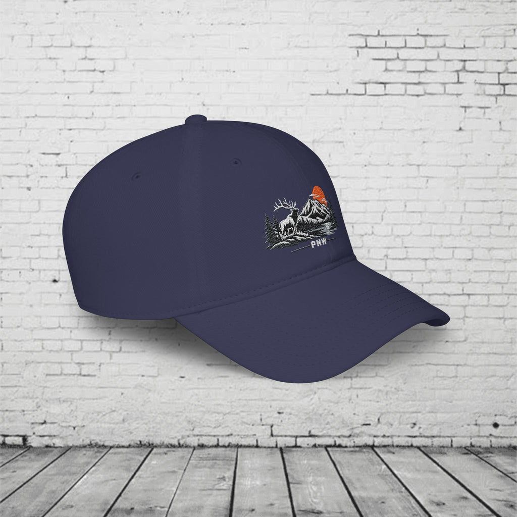 PNW Elk Embroidered Low Profile Cap – Pacific Northwest Mountain Wildlife Dad Hat