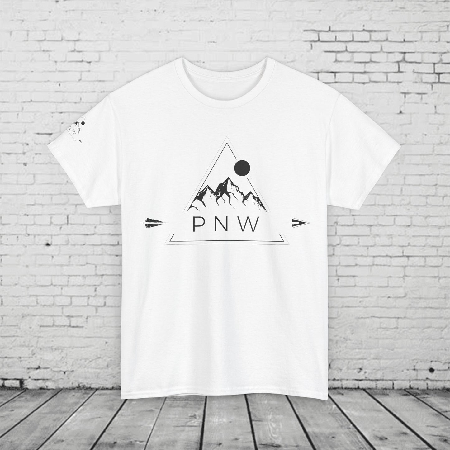 PNW Triangle Mountain T-Shirt - Minimalist Pacific Northwest Outdoor Graphic Tee