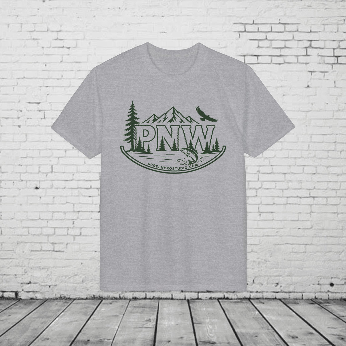 PNW Pacific Northwest Mountain Performance T-Shirt – Moisture-Wicking Outdoor Adventure Tee
