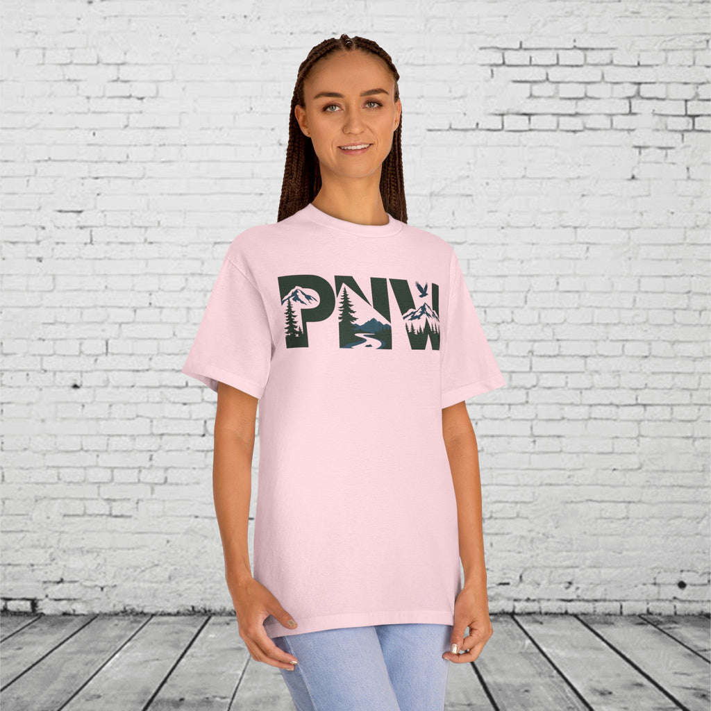 PNW T-Shirt | Pacific Northwest Nature Graphic Tee | Mountain Forest Outdoor Shirt