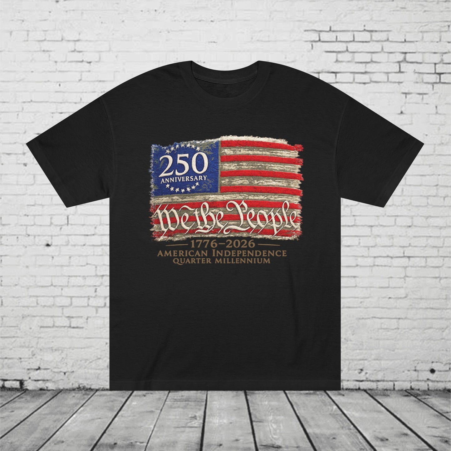 America 250 Patriotic Flag T-Shirt | USA 250th Anniversary 1776–2026 Independence Day Tee