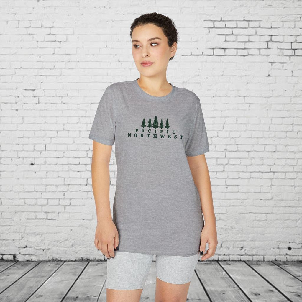 Pacific Northwest Evergreen Sasquatch T-Shirt – Minimalist PNW Forest Tee