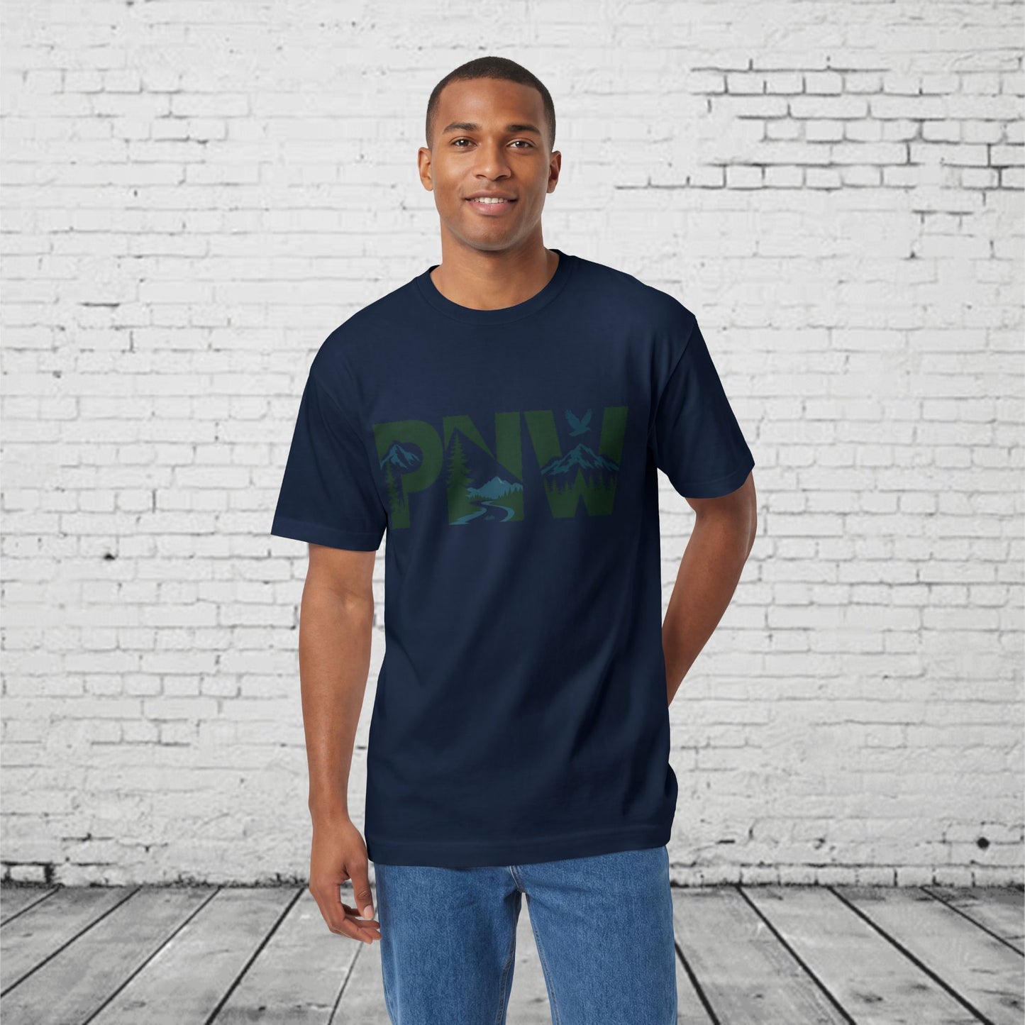 PNW T-Shirt | Pacific Northwest Nature Graphic Tee | Mountain Forest Outdoor Shirt