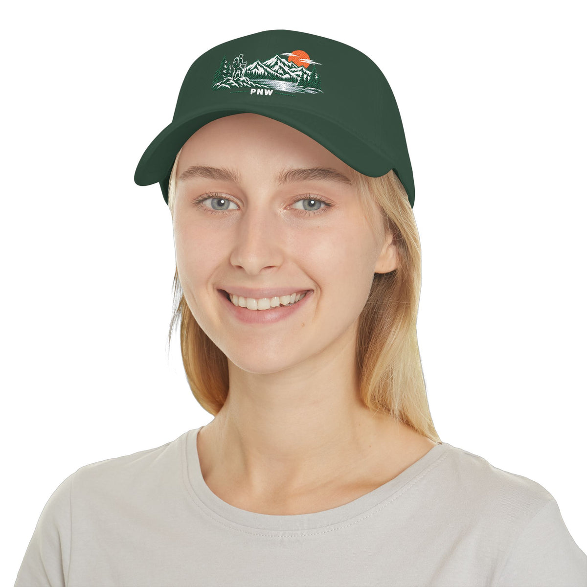 PNW Hiker Embroidered Low Profile Cap – Pacific Northwest Mountain Hiking Dad Hat