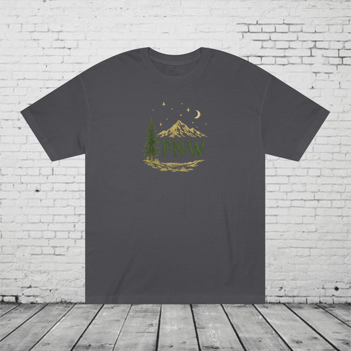PNW Mountain & Pine Tree Tee | Pacific Northwest Sasquatch Adventure Shirt