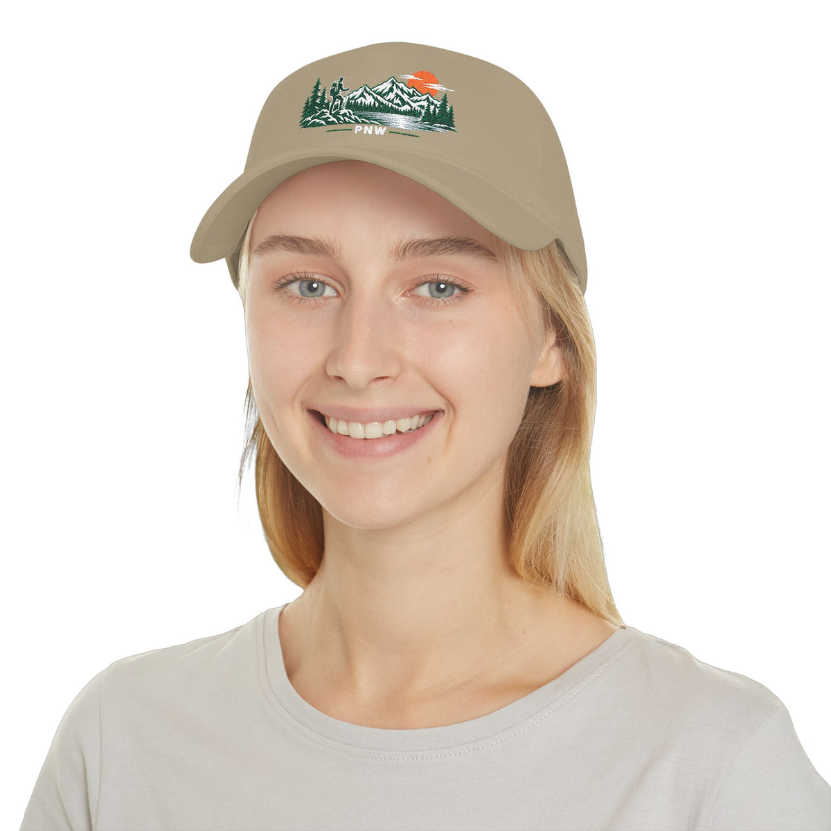 PNW Hiker Embroidered Low Profile Cap – Pacific Northwest Mountain Hiking Dad Hat