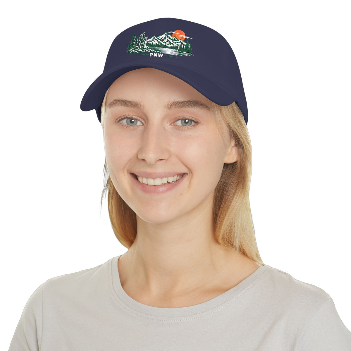 PNW Hiker Embroidered Low Profile Cap – Pacific Northwest Mountain Hiking Dad Hat