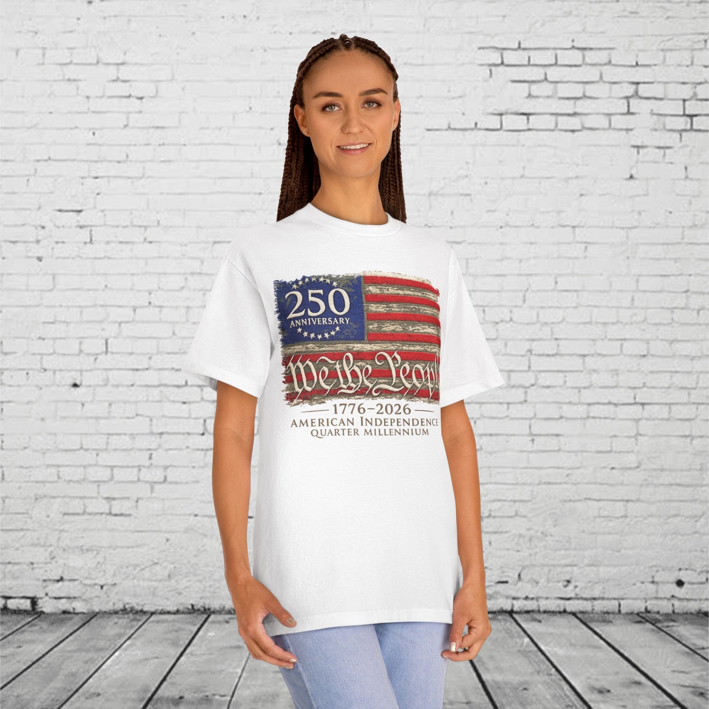 America 250 Patriotic Flag T-Shirt | USA 250th Anniversary 1776–2026 Independence Day Tee