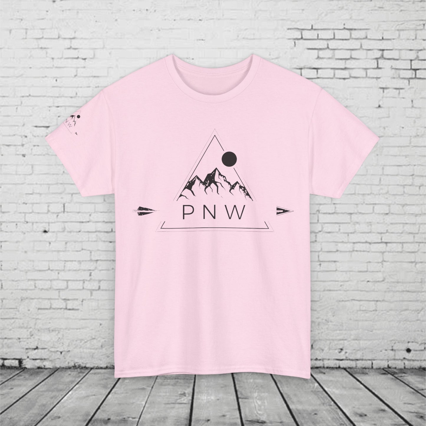 PNW Triangle Mountain T-Shirt - Minimalist Pacific Northwest Outdoor Graphic Tee
