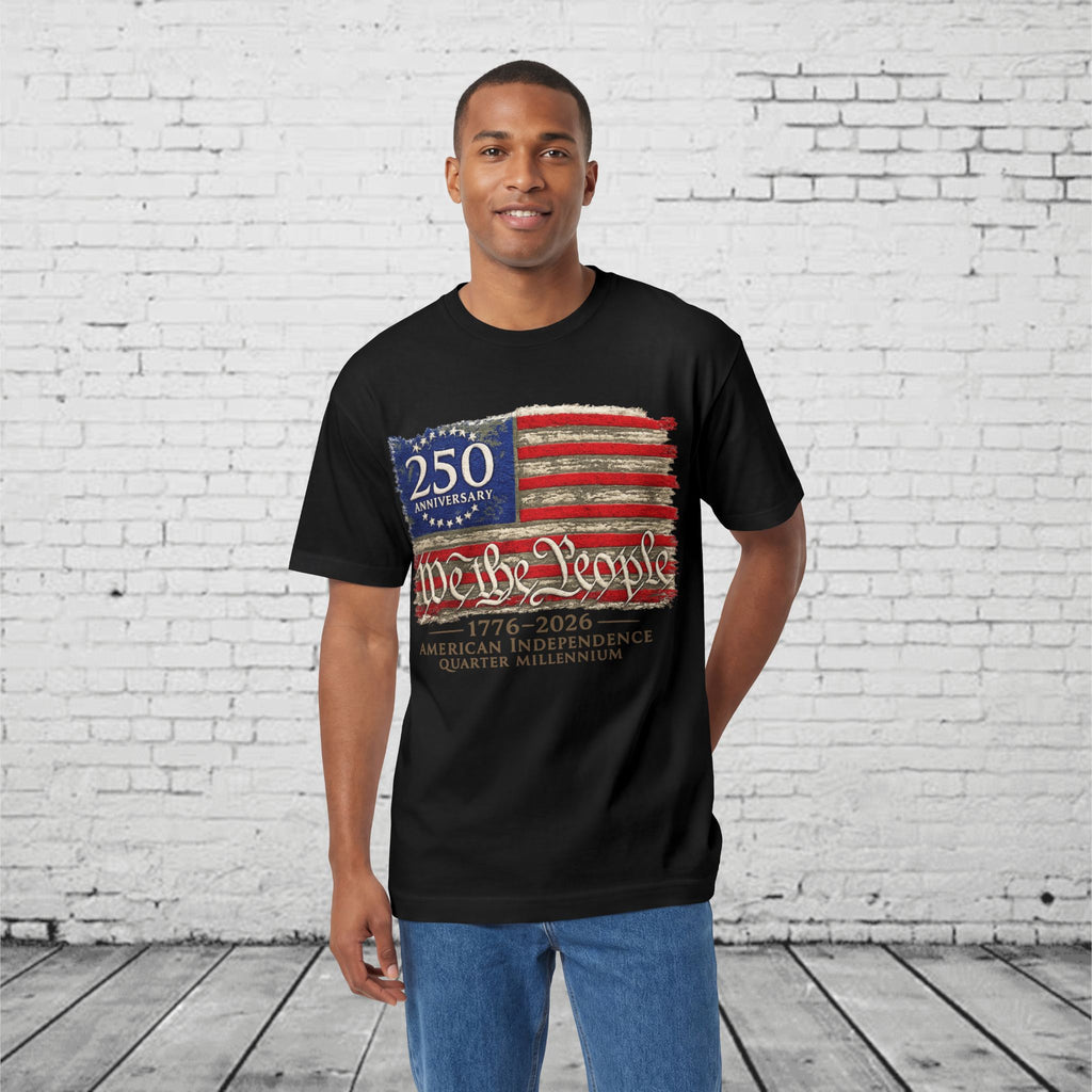 America 250 Patriotic Flag T-Shirt | USA 250th Anniversary 1776–2026 Independence Day Tee
