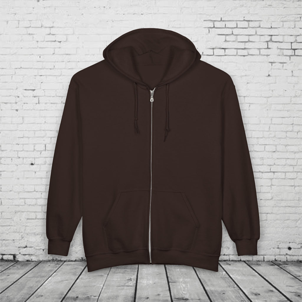 Pacific Northwest Mountain Lake Full-Zip Hoodie – PNW Evergreen Outdoor Back Graphic