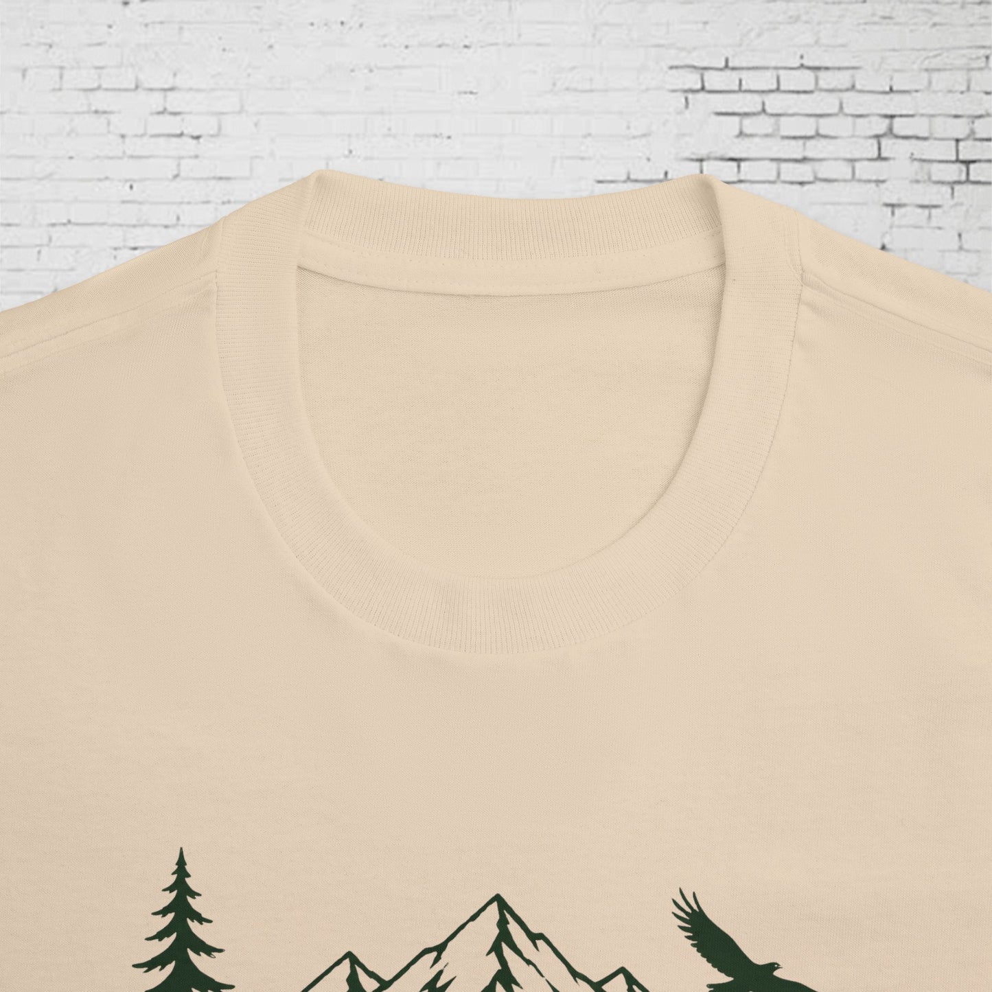 PNW Forest Badge T-Shirt | Pacific Northwest Mountain, Pine Tree & Salmon Graphic Tee