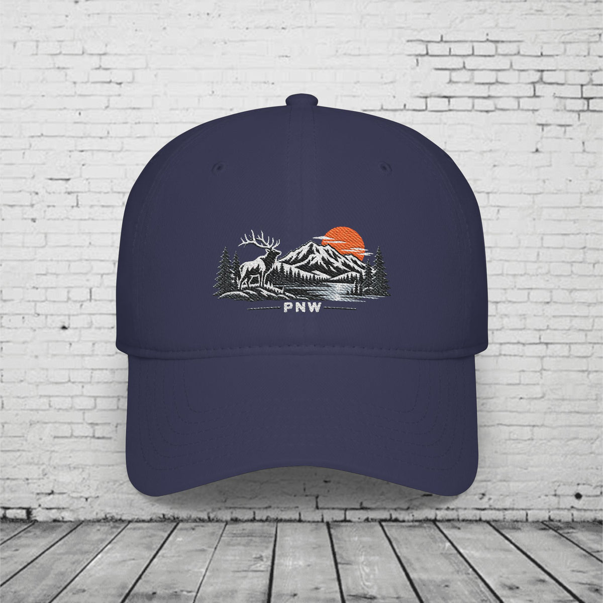 PNW Elk Embroidered Low Profile Cap – Pacific Northwest Mountain Wildlife Dad Hat
