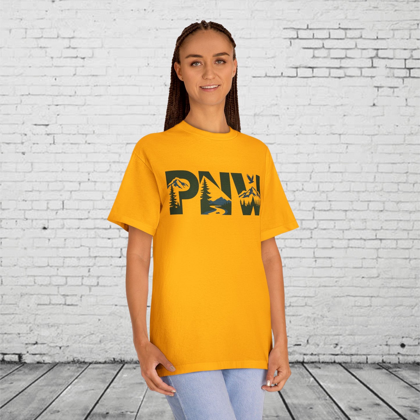 PNW T-Shirt | Pacific Northwest Nature Graphic Tee | Mountain Forest Outdoor Shirt