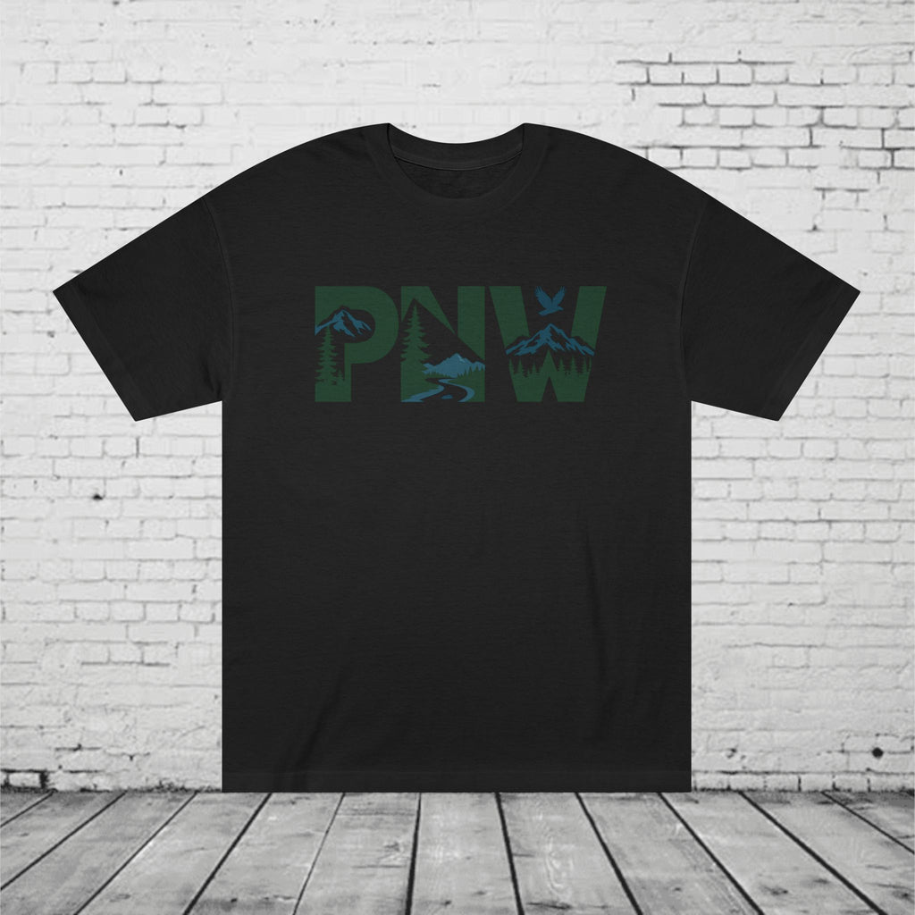 PNW T-Shirt | Pacific Northwest Nature Graphic Tee | Mountain Forest Outdoor Shirt