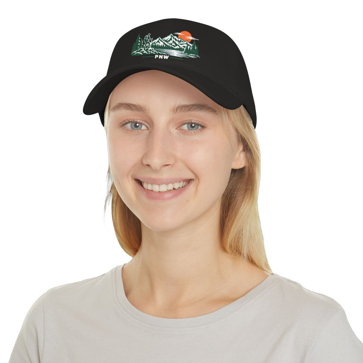 PNW Hiker Embroidered Low Profile Cap – Pacific Northwest Mountain Hiking Dad Hat
