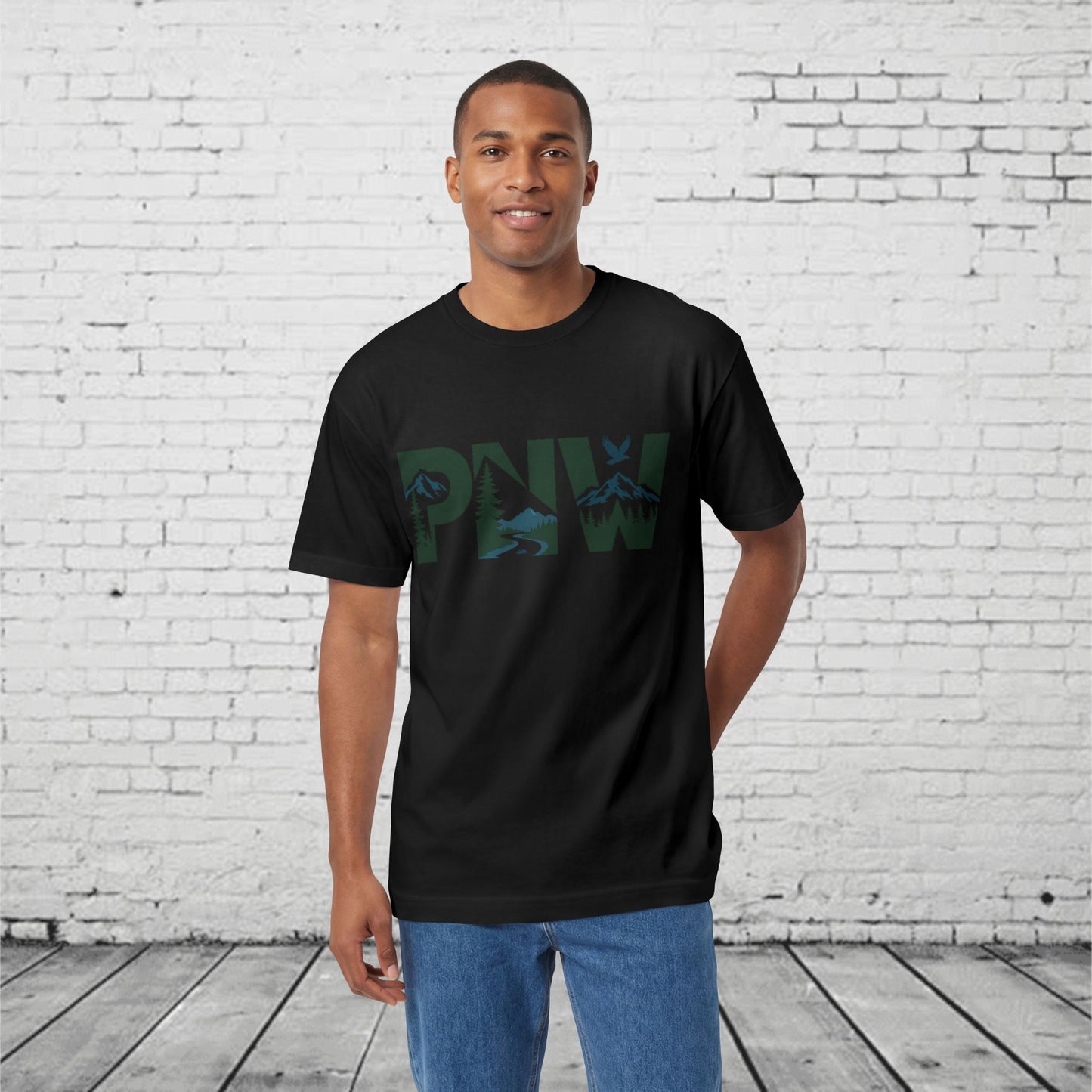 PNW T-Shirt | Pacific Northwest Nature Graphic Tee | Mountain Forest Outdoor Shirt