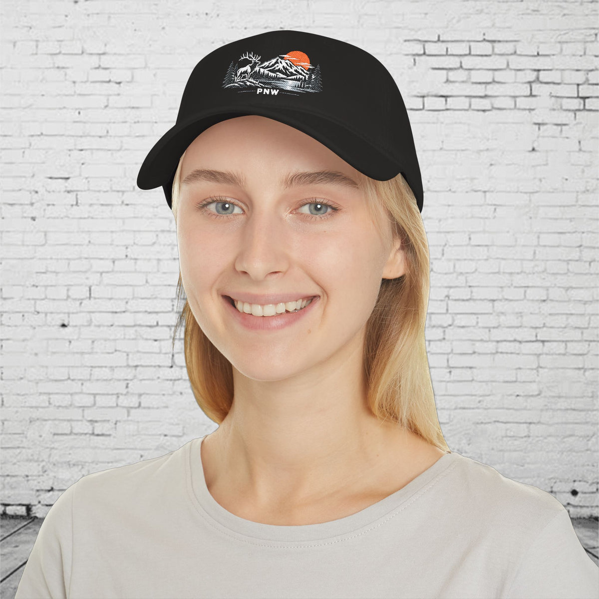 PNW Elk Embroidered Low Profile Cap – Pacific Northwest Mountain Wildlife Dad Hat