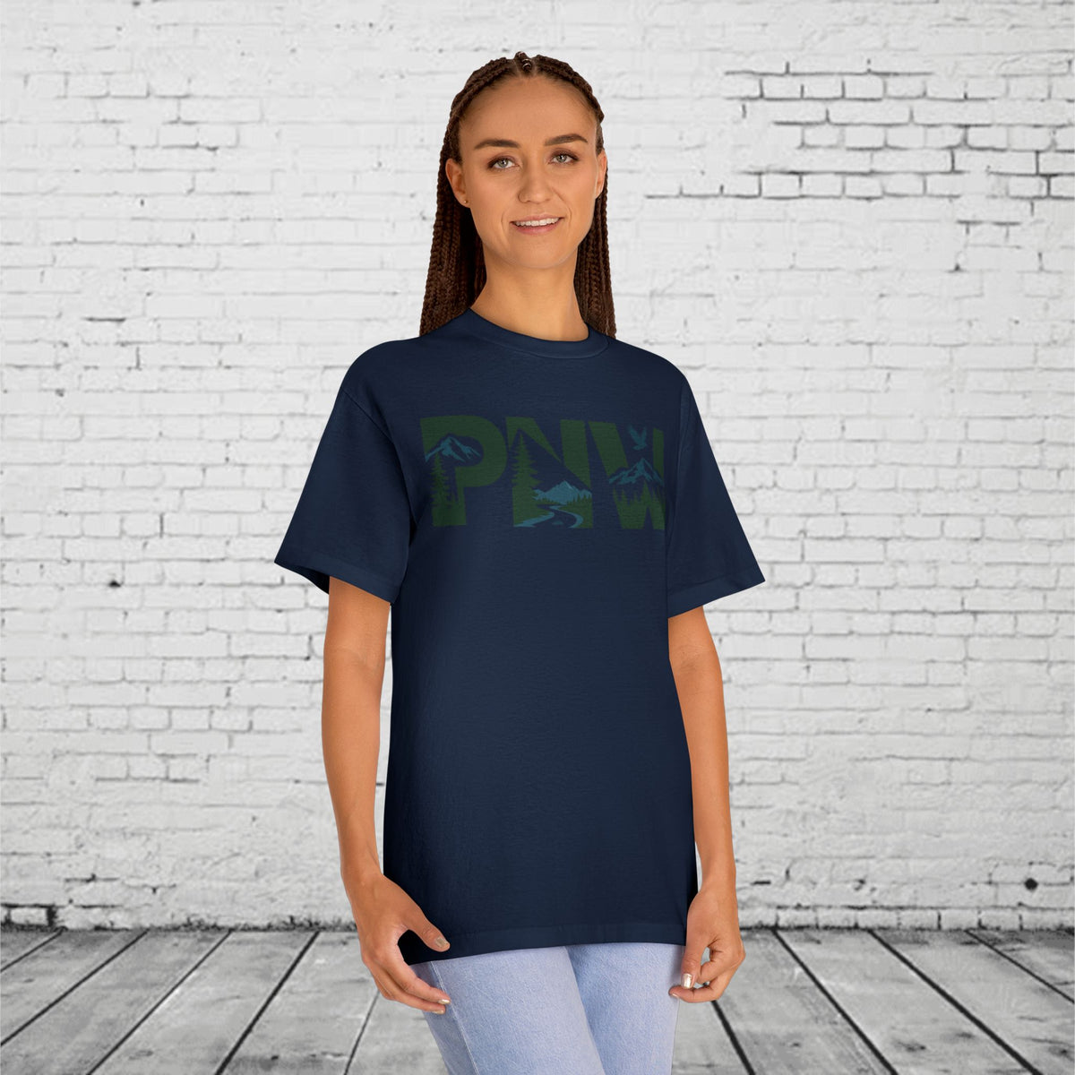 PNW T-Shirt | Pacific Northwest Nature Graphic Tee | Mountain Forest Outdoor Shirt