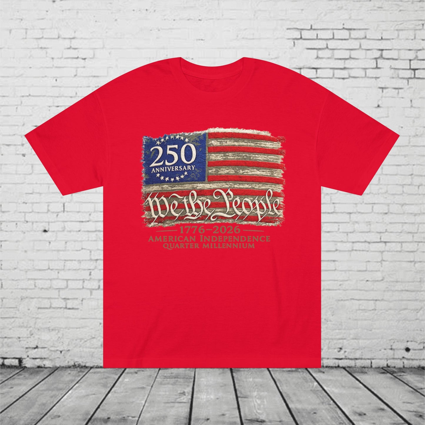America 250 Patriotic Flag T-Shirt | USA 250th Anniversary 1776–2026 Independence Day Tee